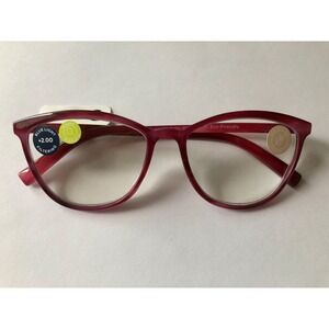 New Peepers Bengal Magenta Cat Eye Reading Glasses +2.00